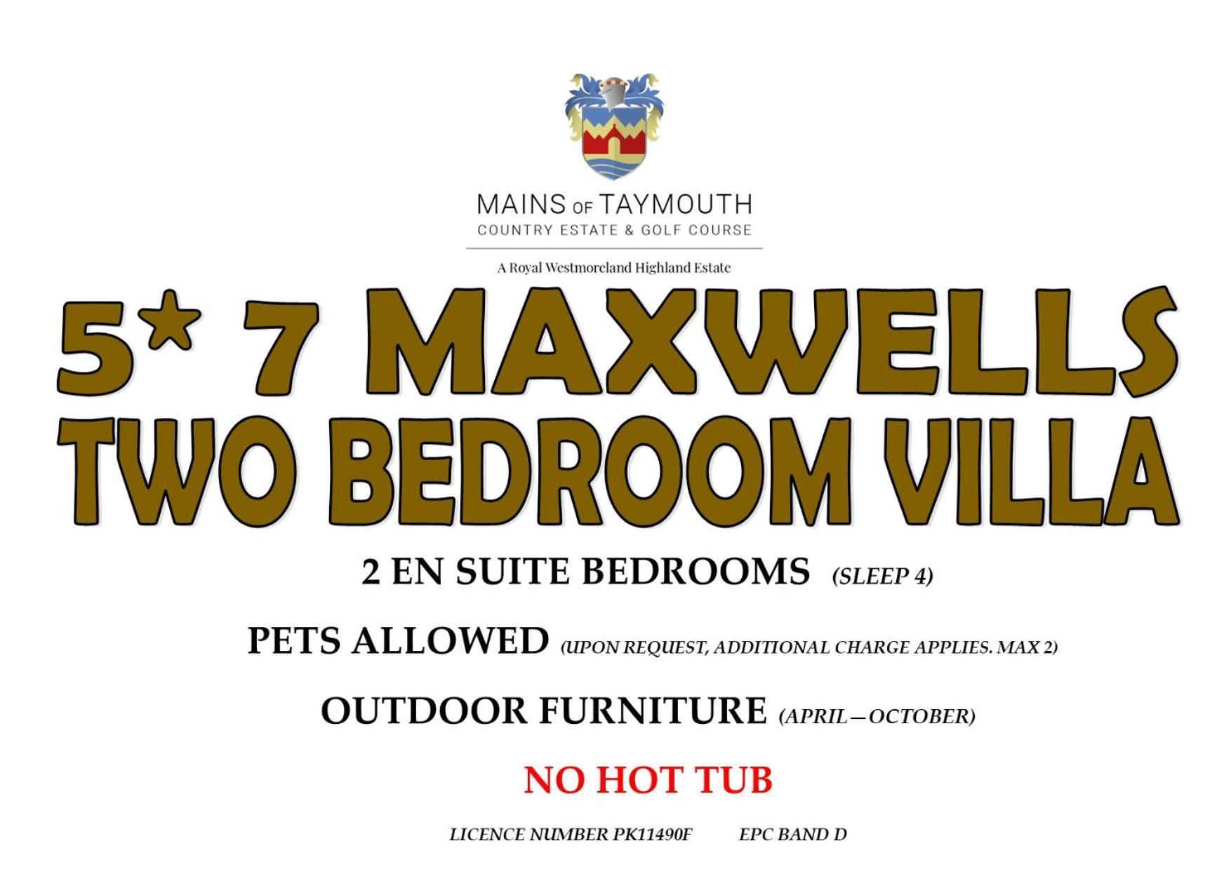 Mains Of Taymouth Country Estate 5* Maxwell Villas Кенмор Экстерьер фото